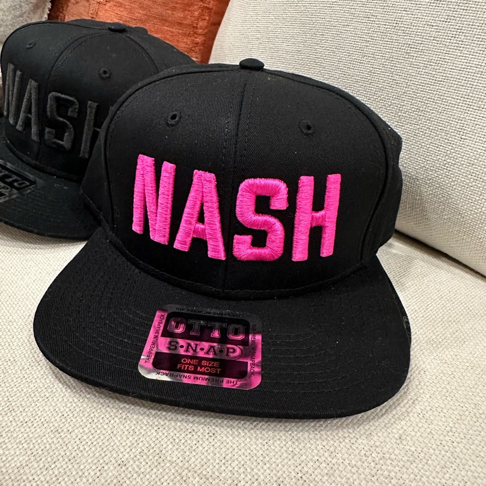 NASH black hat - hot pink thread